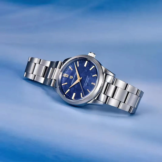 PAGANI DESIGN 40MM cadran météorite hommes montres à Quartz de luxe affaires saphir 316L acier inoxydable 100M montre étanche pour hommes