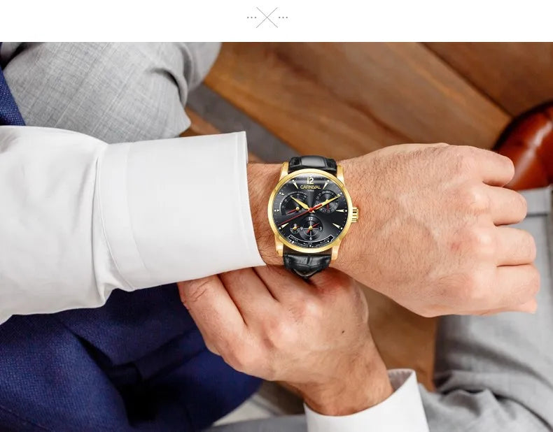 Montre mécanique étanche et lumineuse pour homme, modèle Original de carnaval, marque supérieure, multifonction, automatique, calendrier