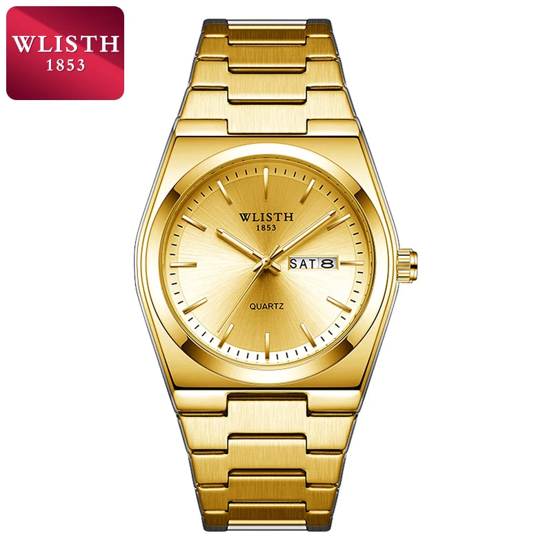 WLISTH luxe hommes montre étanche mode affaires montre en acier inoxydable montre pour homme montres à Quartz décontractées mâle Sport reloj