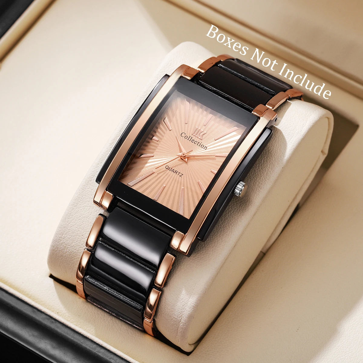 Mode Rectangle hommes montres d'affaires de luxe bracelet en acier inoxydable montre-bracelet à Quartz pour hommes horloge Reloj Hombre (sans boîte)