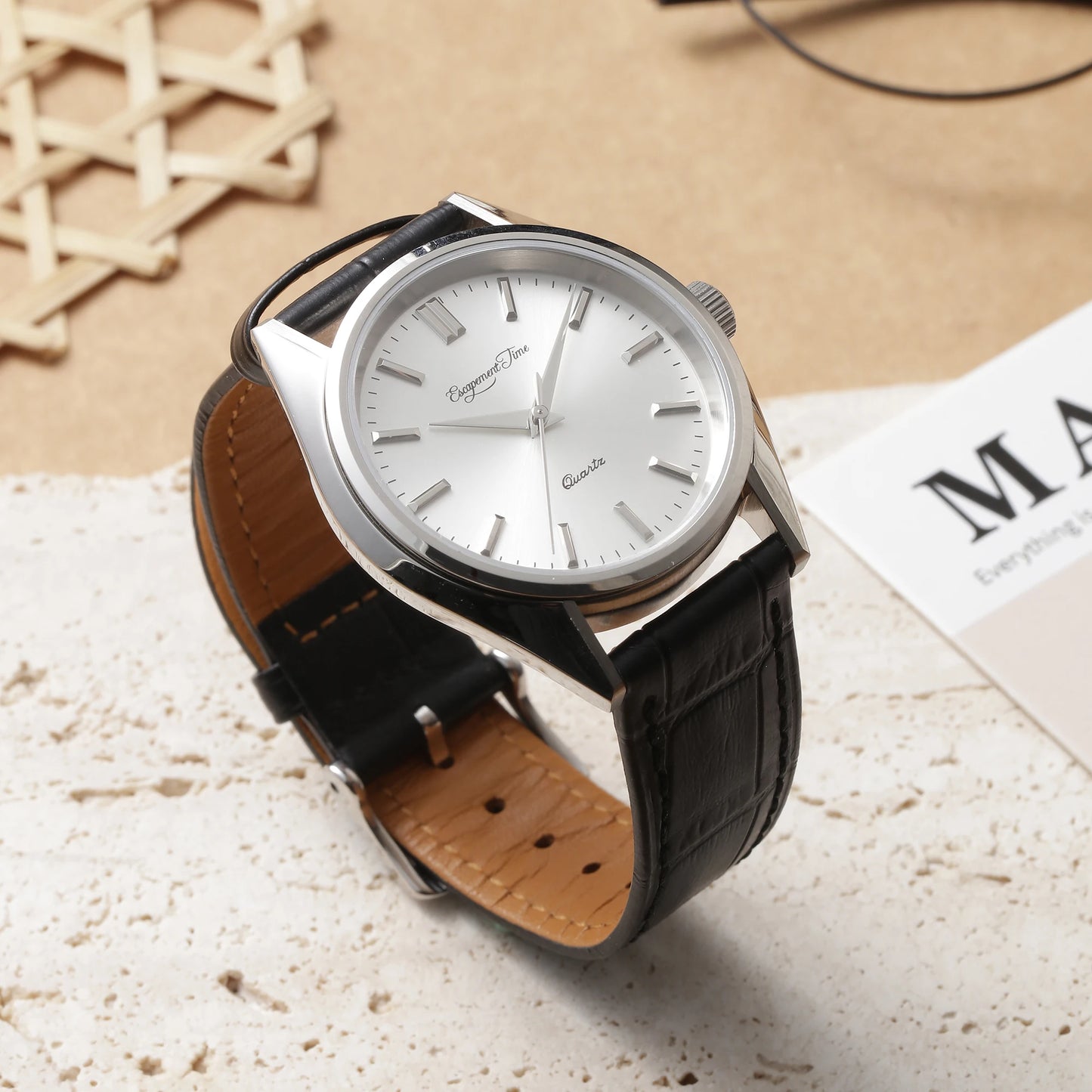 Montre à quartz 40mm, boîtier VH31, traitement thermique manuel