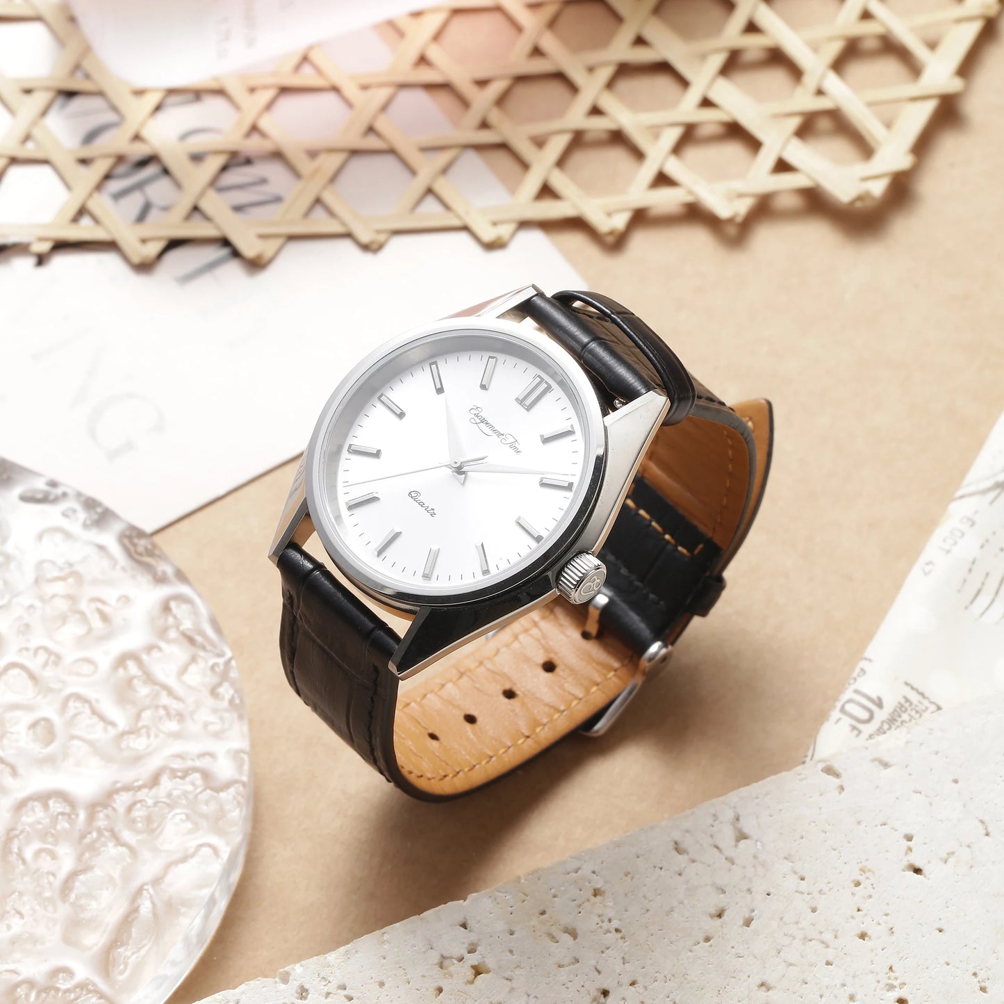 Montre à quartz 40mm, boîtier VH31, traitement thermique manuel