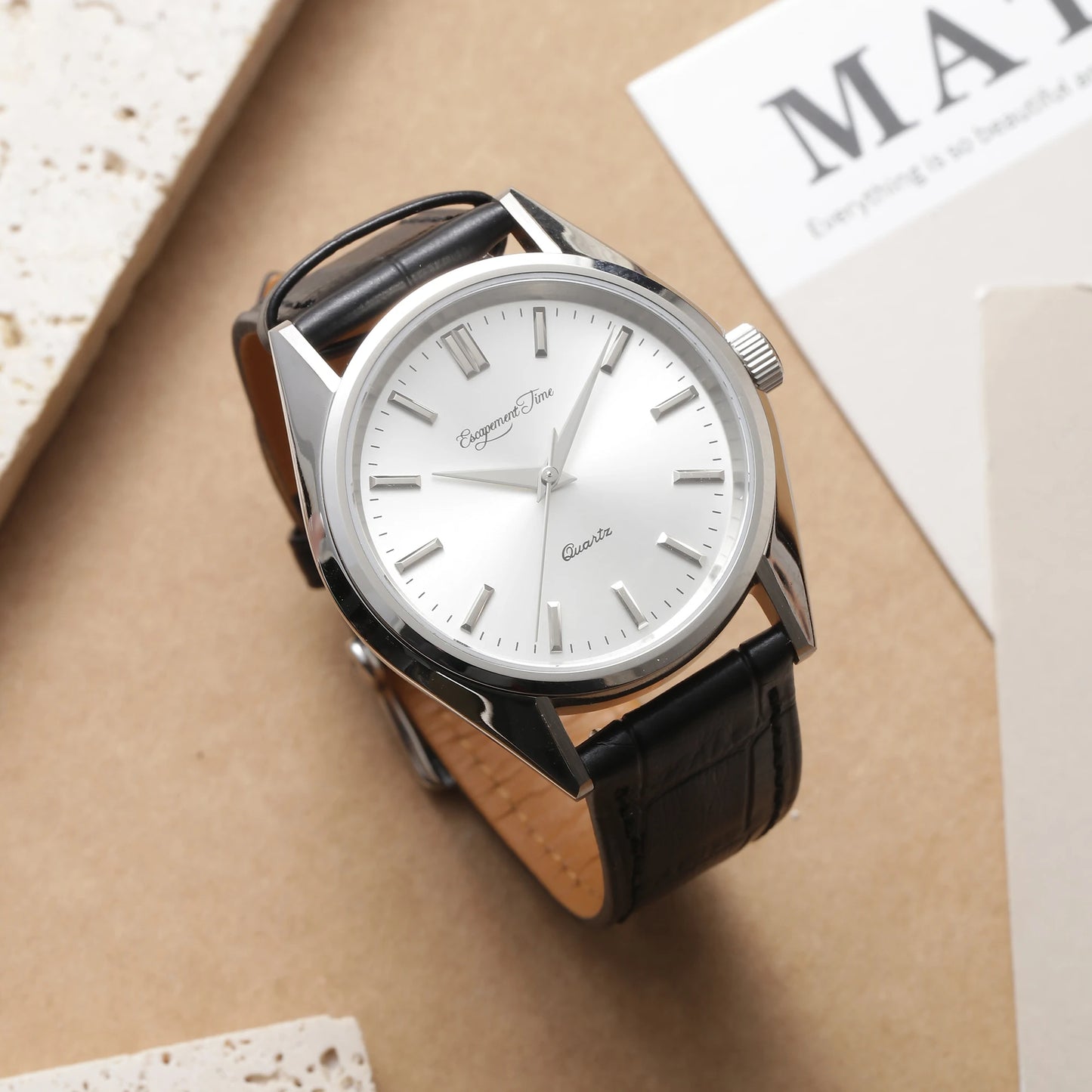 Montre à quartz 40mm, boîtier VH31, traitement thermique manuel