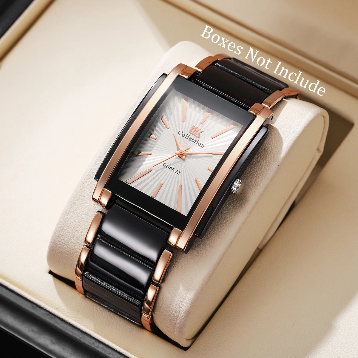 Mode Rectangle hommes montres d'affaires de luxe bracelet en acier inoxydable montre-bracelet à Quartz pour hommes horloge Reloj Hombre (sans boîte)